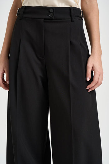 Pantalone donna a palazzo nero - 6
