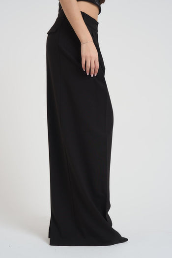 Pantalone donna a palazzo nero - 4