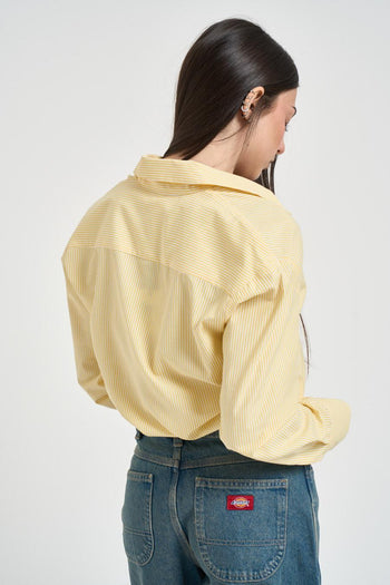 Camicia donna gessata gialla - 3