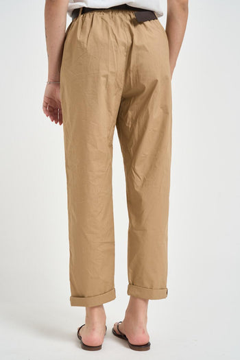 Pantalone donna a gamba dritta beige - 4