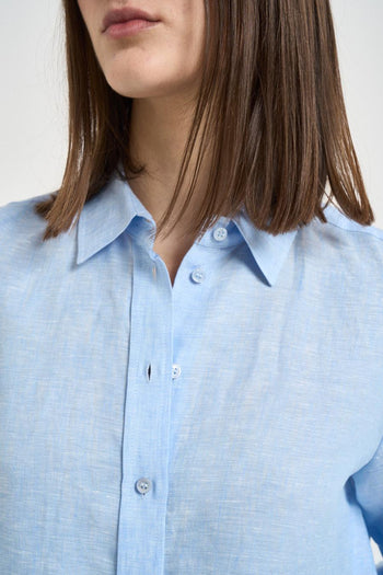 Camicia donna celeste - 3