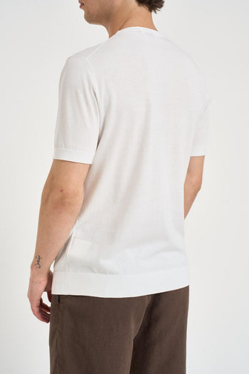T-shirt uomo in maglia bianco - 3