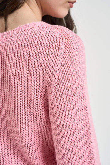 Maglia donna cropped rosa - 4