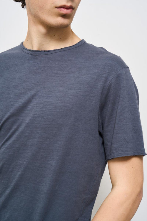 T-shirt uomo girocollo blu - 2