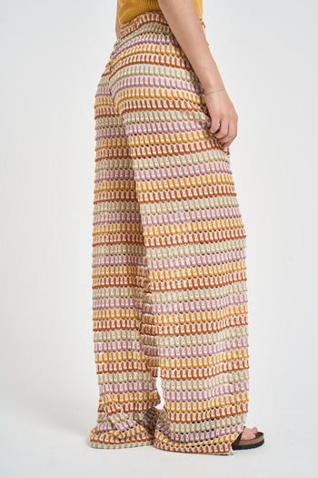 Pantalone donna traforato multicolor - 4