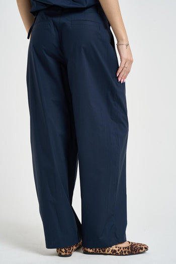Pantalone donna balloon blu - 3