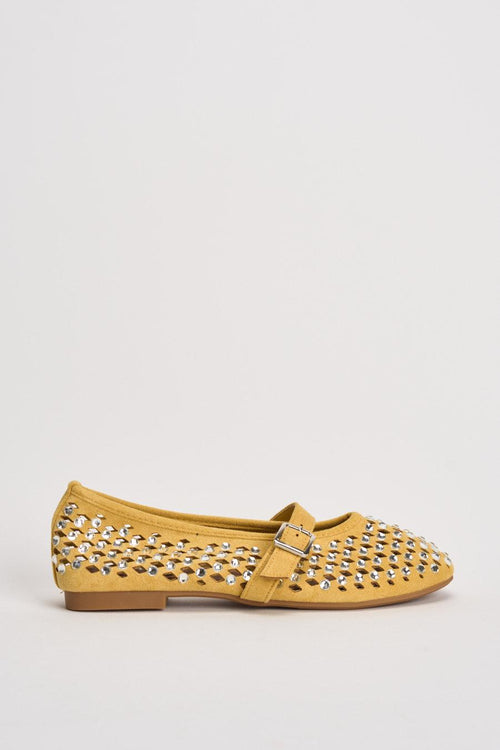 Ballerina donna con strass gialla