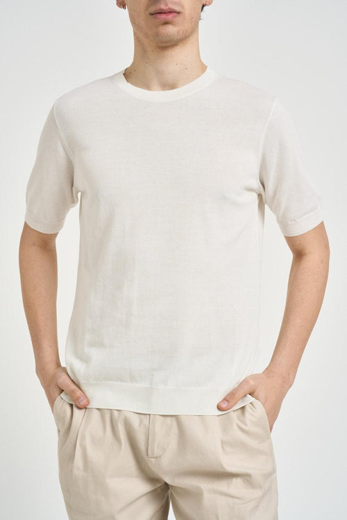 T-shirt uomo in maglia bianca