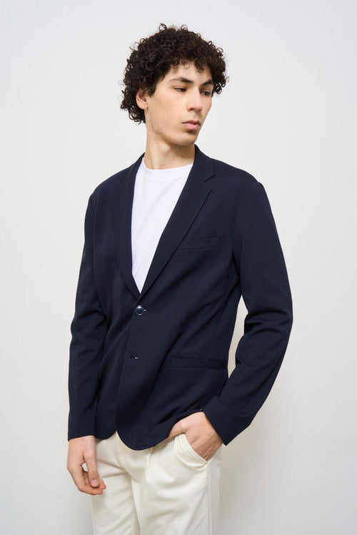 Giacca uomo blu monopetto - 2