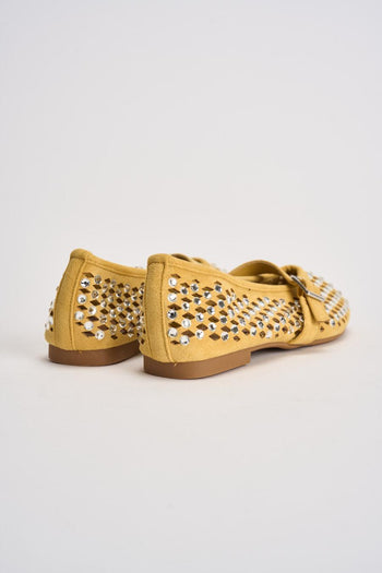 Ballerina donna con strass gialla - 4
