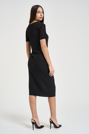 Abito donna midi nero - 3
