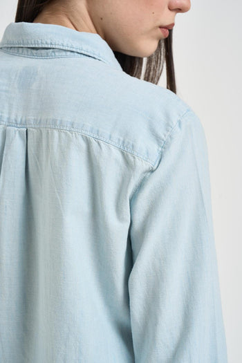 Camicia donna chambray celeste - 4