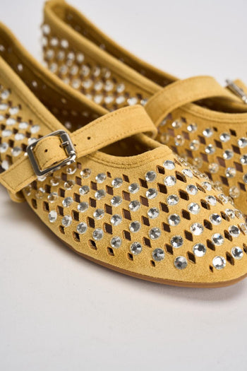 Ballerina donna con strass gialla - 6