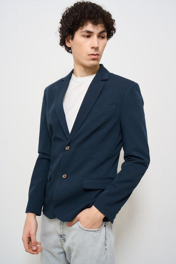 Giacca uomo monopetto blu - 3