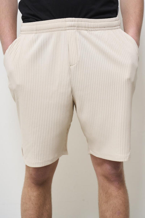 Bermuda uomo a costine beige
