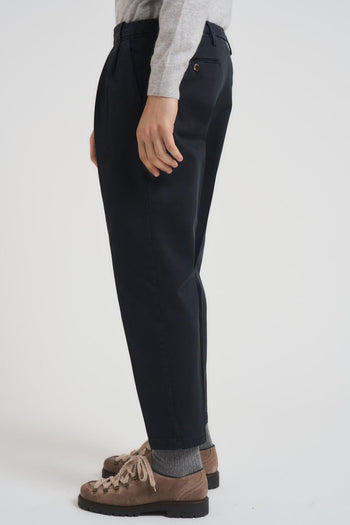 Pantalone uomo con pinces blu - 3