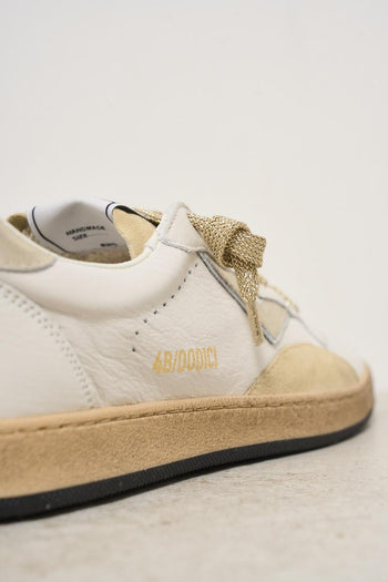 Sneakers donna bianca e oro - 7