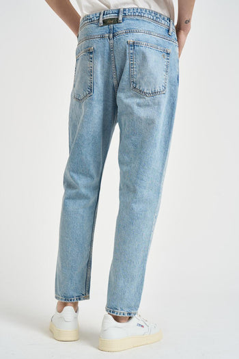 Jeans uomo regular fit in denim chiaro - 5