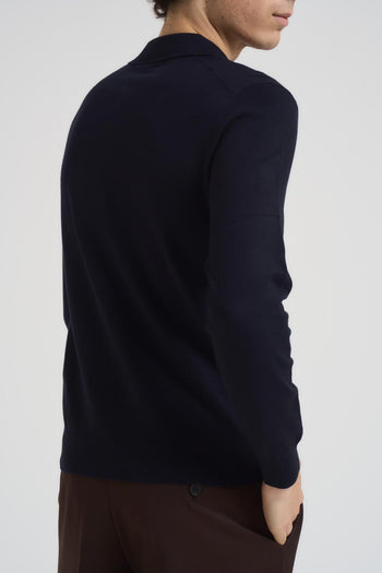 Polo uomo con bottoni blu - 3