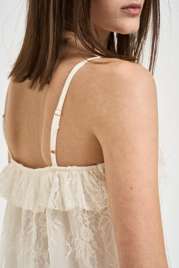 Top donna in pizzo avorio - 4