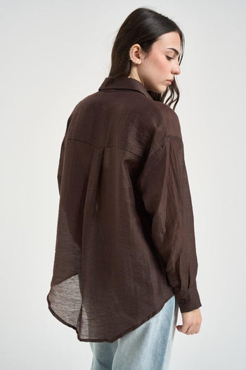 Camicia donna semitrasparente moro - 3