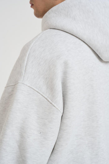 Felpa uomo con cappuccio grigio chiaro - 7