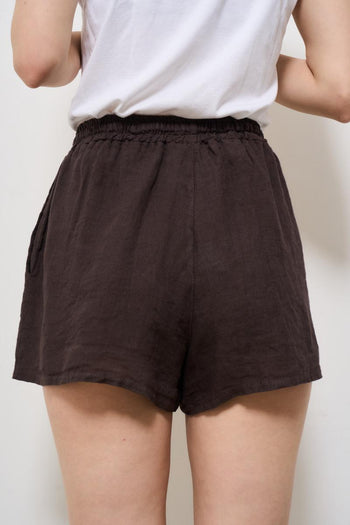 Shorts donna marrone - 3