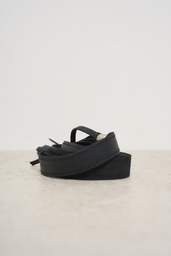 Cintura donna marrone con nappa - 3
