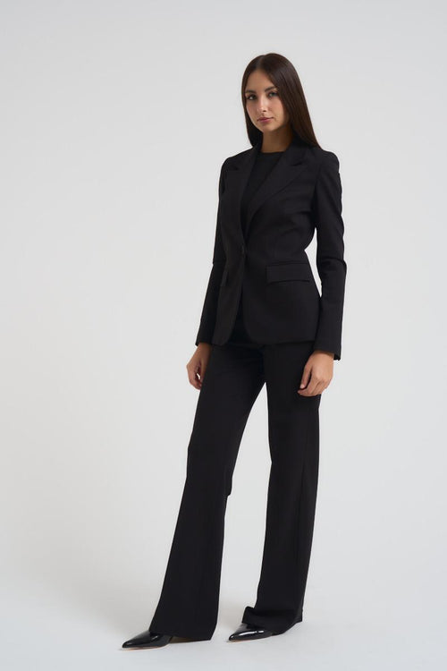Giacca donna monopetto nera - 1