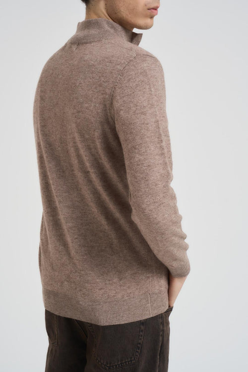 Cardigan uomo mezzo collo tortora - 2