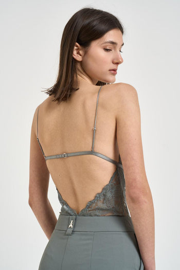 Body donna in pizzo salvia - 3