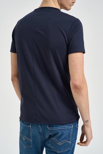 T-shirt uomo girocollo blu - 3