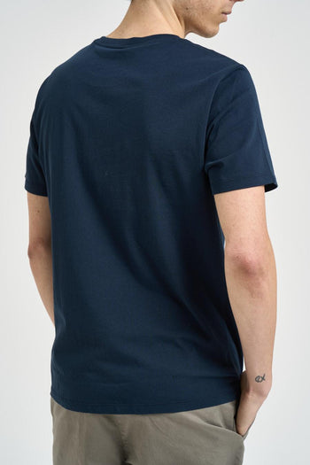 T-shirt uomo girocollo blu - 3