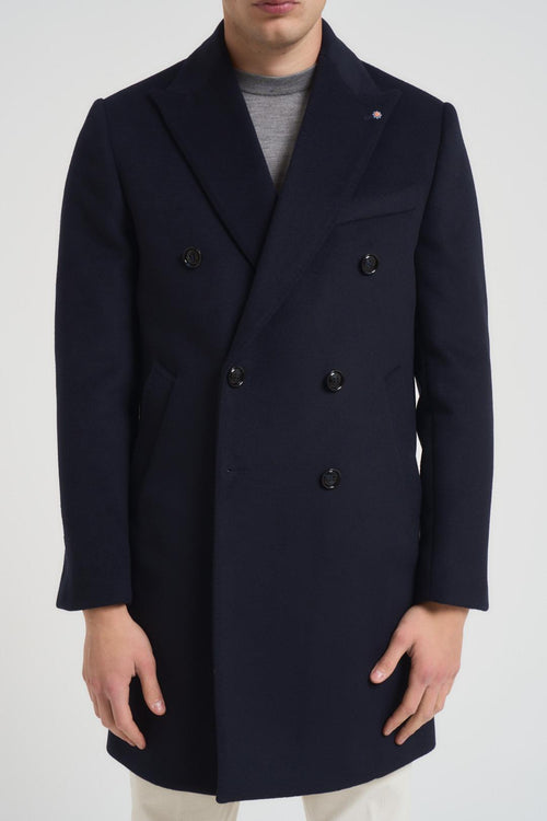 Cappotto uomo doppiopetto blu notte - 2