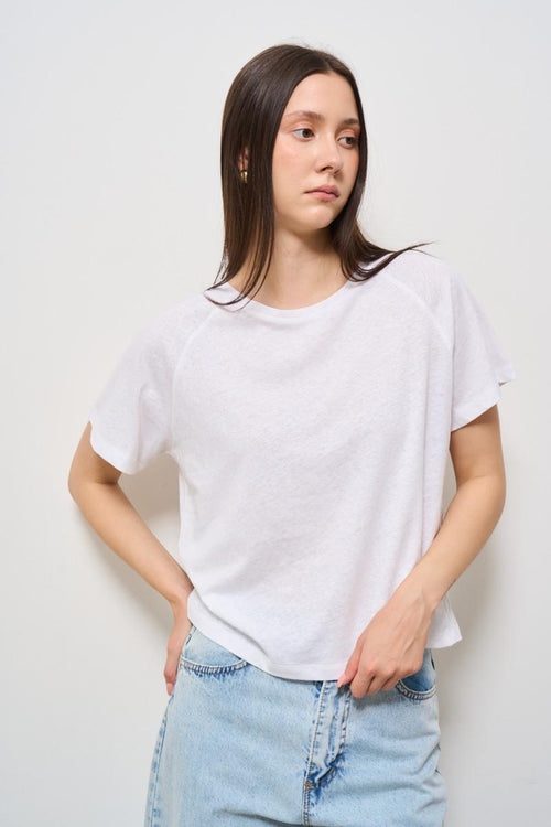 T-shirt donna girocollo bianca