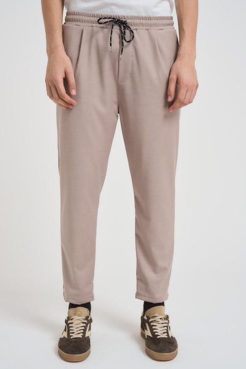 Pantalone uomo con coulisse beige