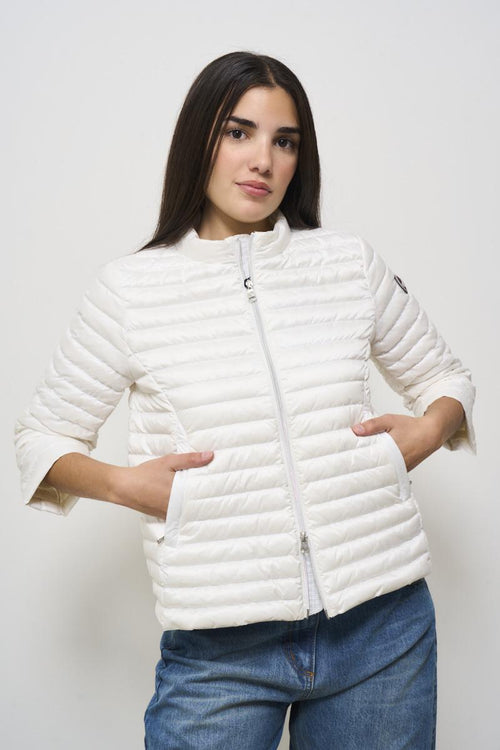 White quilted women's down jacket - 2