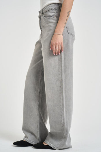Jeans donna a palazzo in denim grigio - 3