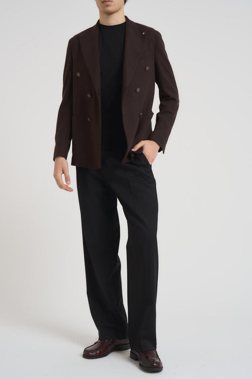 Giacca uomo doppiopetto marrone