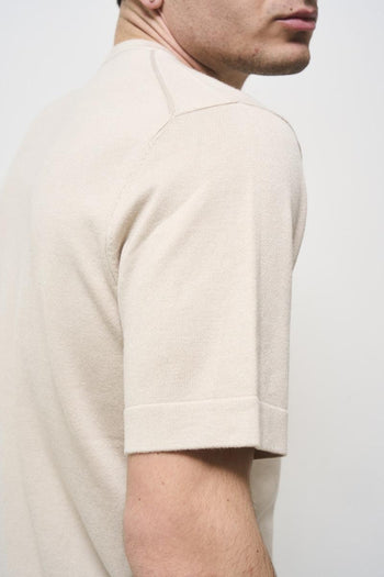 T-shirt uomo girocollo beige - 5
