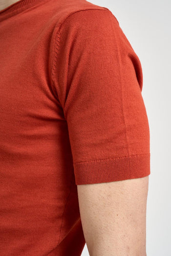 T-shirt uomo in maglia corallo - 3