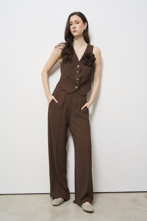 Completo abito donna marrone
