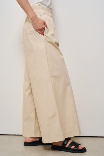 Pantalone donna a palazzo panna - 6