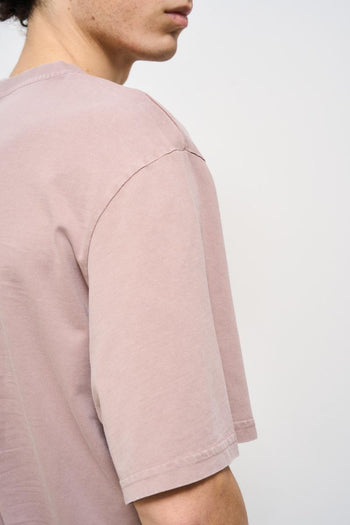 T-shirt uomo girocollo rosa - 5