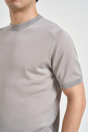 T-shirt uomo in maglia perla - 3
