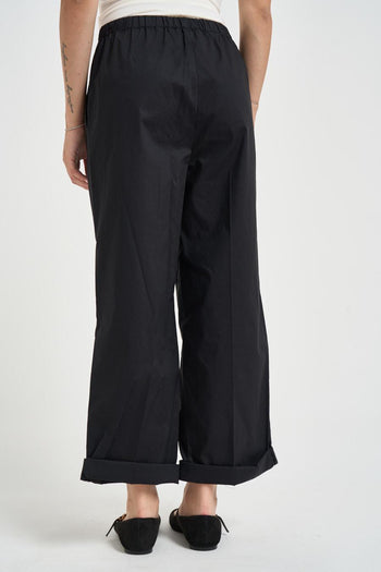 Pantalone donna con pinces nero - 4