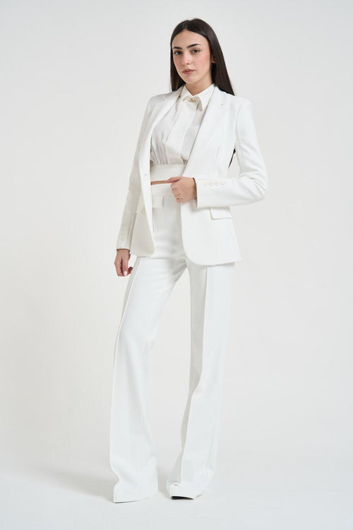 Giacca donna monopetto bianca