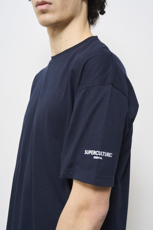 T-shirt uomo girocollo blu - 2
