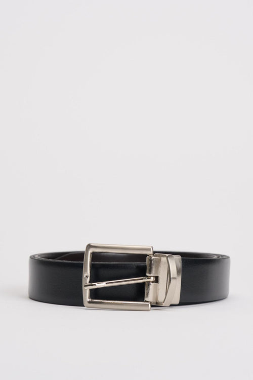 Cintura uomo in pelle nera