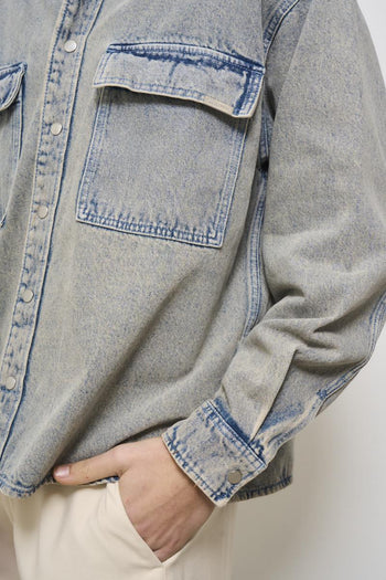 Camicia uomo in denim vintage - 4